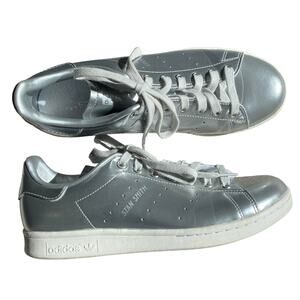 Adidas Stan Smith Metallic Silver Sneaker Shoes Size US M 9.5 / W 10.5-11
